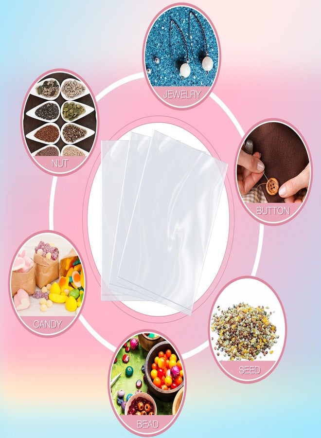 Qilery 2000 Pack 4'' x 6'' Clear Small Cellophane Bags Plastic Poly Clear Flat Open 2 Mil Merchandise Bags for Packaging Food Candies Dessert Bakery Cookies Storage Party Favors - Image 4